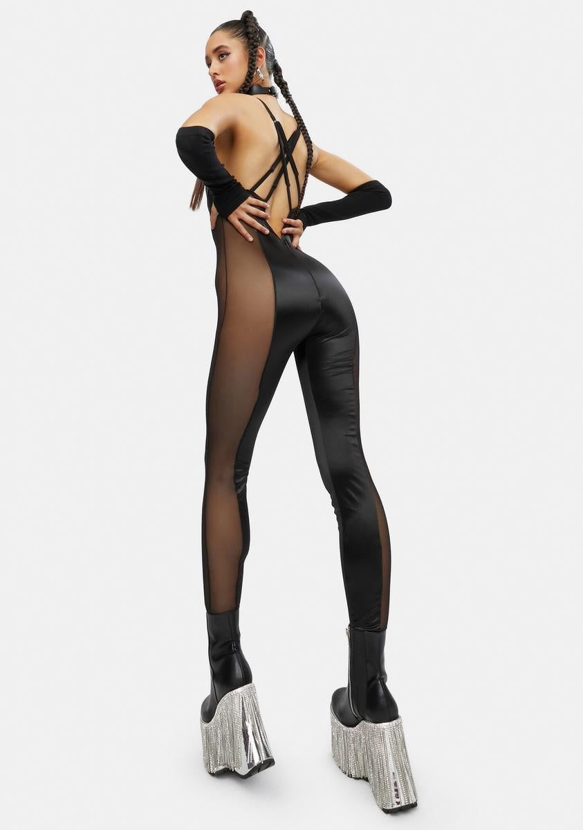 Shadow Dreams Mesh Catsuit sold by Dolls Kill product image thumbnail 4