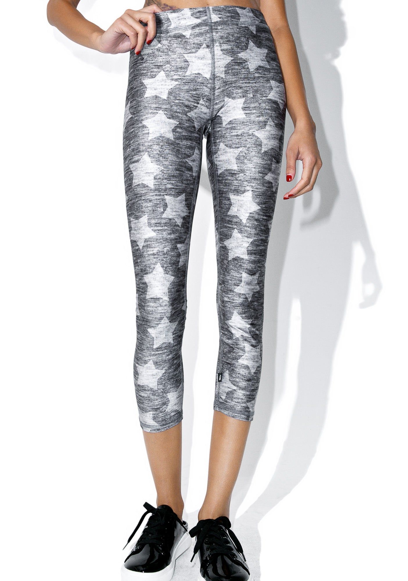 Heathered Stars Capris sold by Dolls Kill