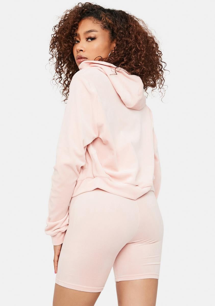 Blush Bounce Back Velour Lounge Set sold by Dolls Kill product image thumbnail 4