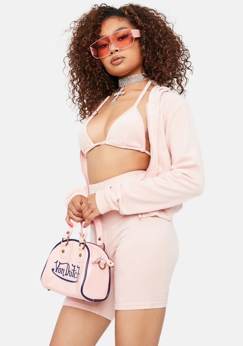 Blush Bounce Back Velour Lounge Set sold by Dolls Kill product image thumbnail 2