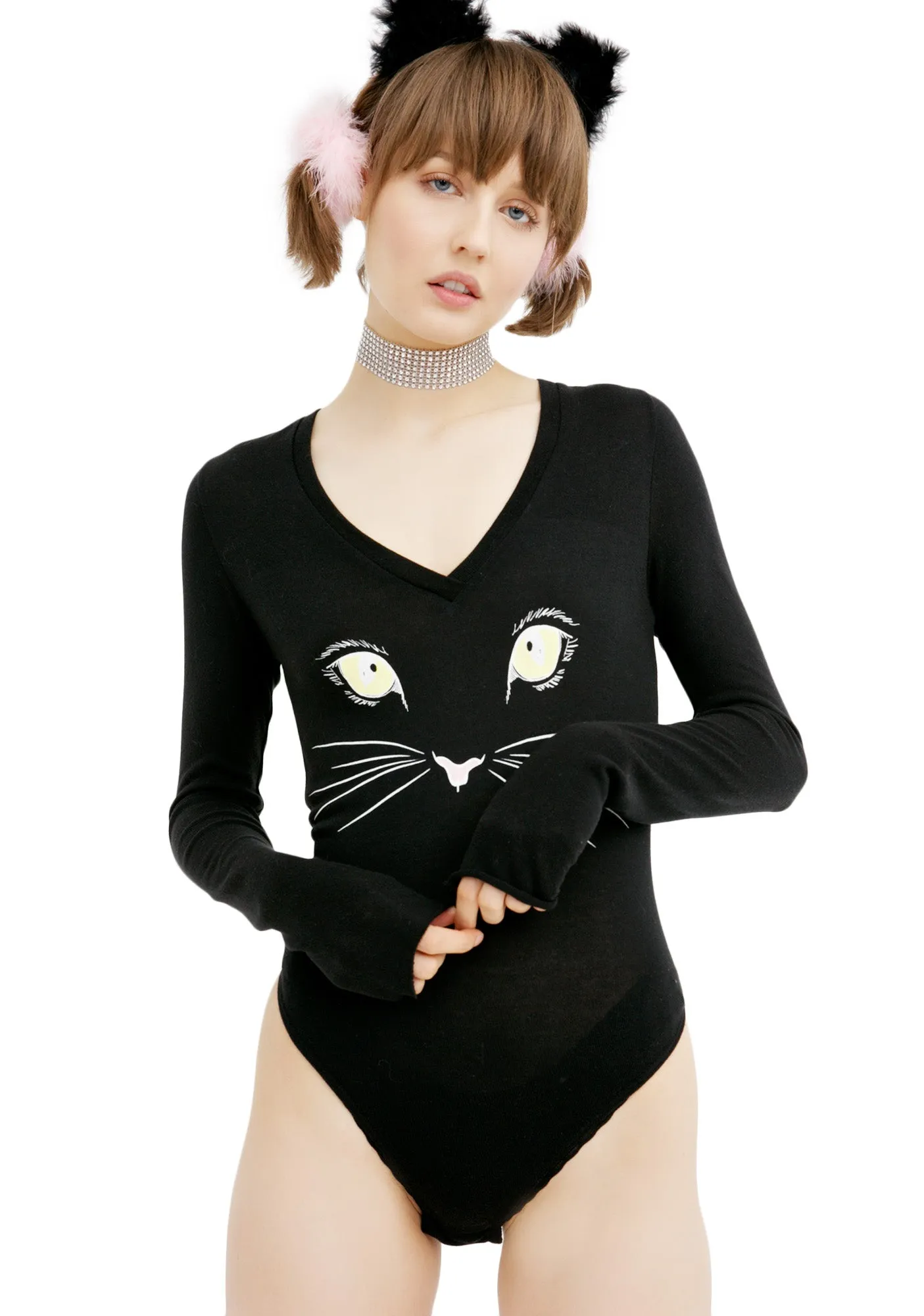 Meow Kelly Bodysuit sold by Dolls Kill product image thumbnail 3