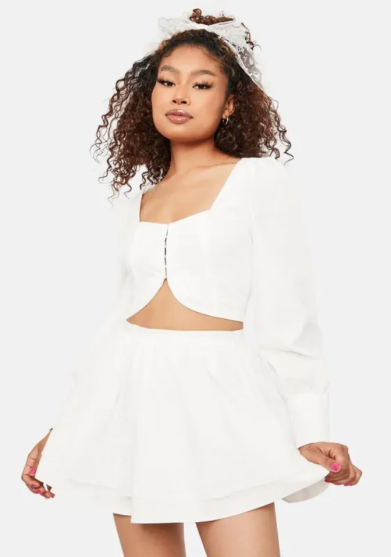 Escape The City Long Sleeve Crop Top sold by Dolls Kill
