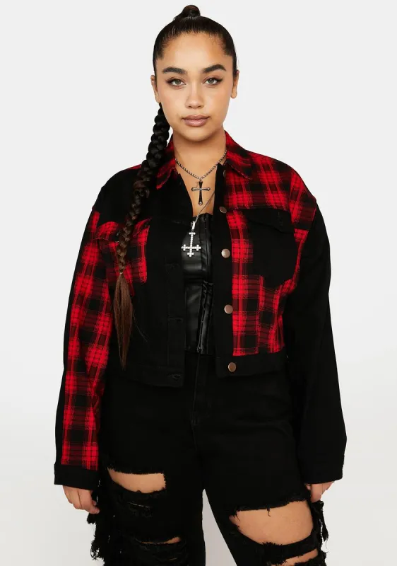 Plus Stage Ready Patchwork Jacket sold by Dolls Kill