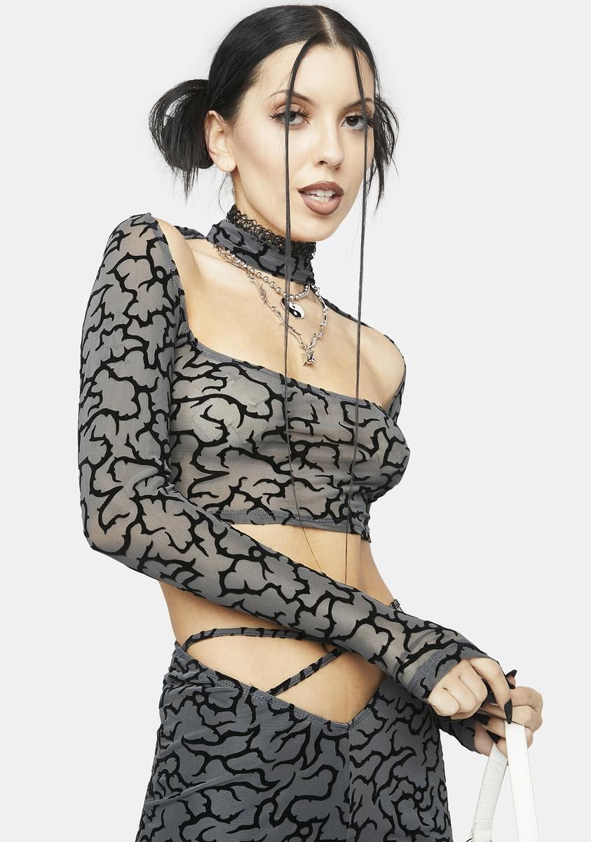 Tattoo Flock Ribus Long Sleeve Top sold by Dolls Kill product image thumbnail 2