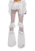 Saints & Sinners Fishnet Flare Pants sold by Dolls Kill
