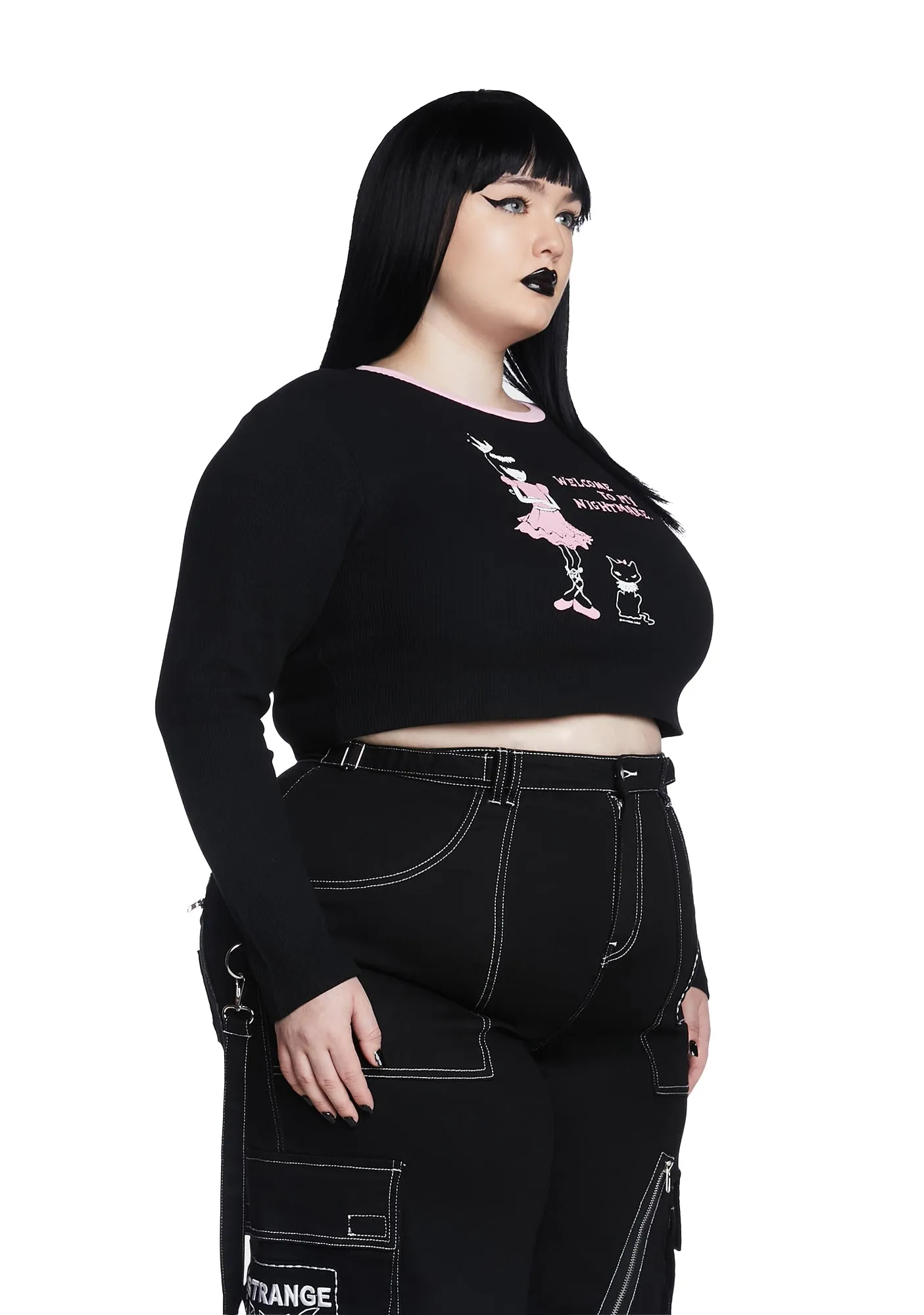 Plus Mind Of A Monster Crop Top sold by Dolls Kill product image thumbnail 3
