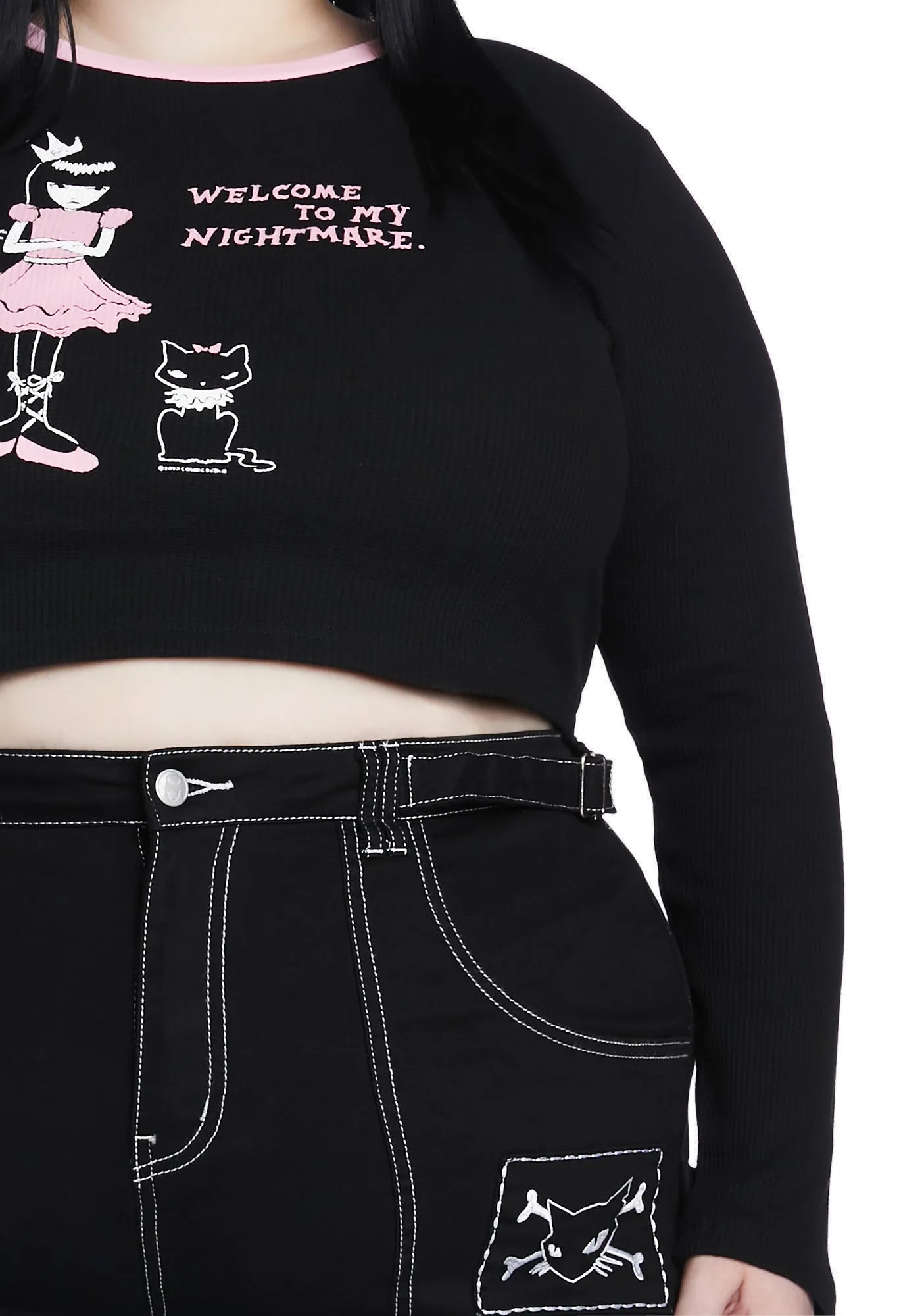 Plus Mind Of A Monster Crop Top sold by Dolls Kill product image thumbnail 4