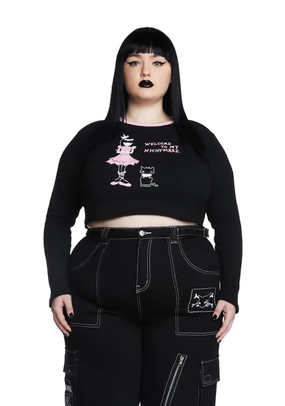 Plus Mind Of A Monster Crop Top sold by Dolls Kill