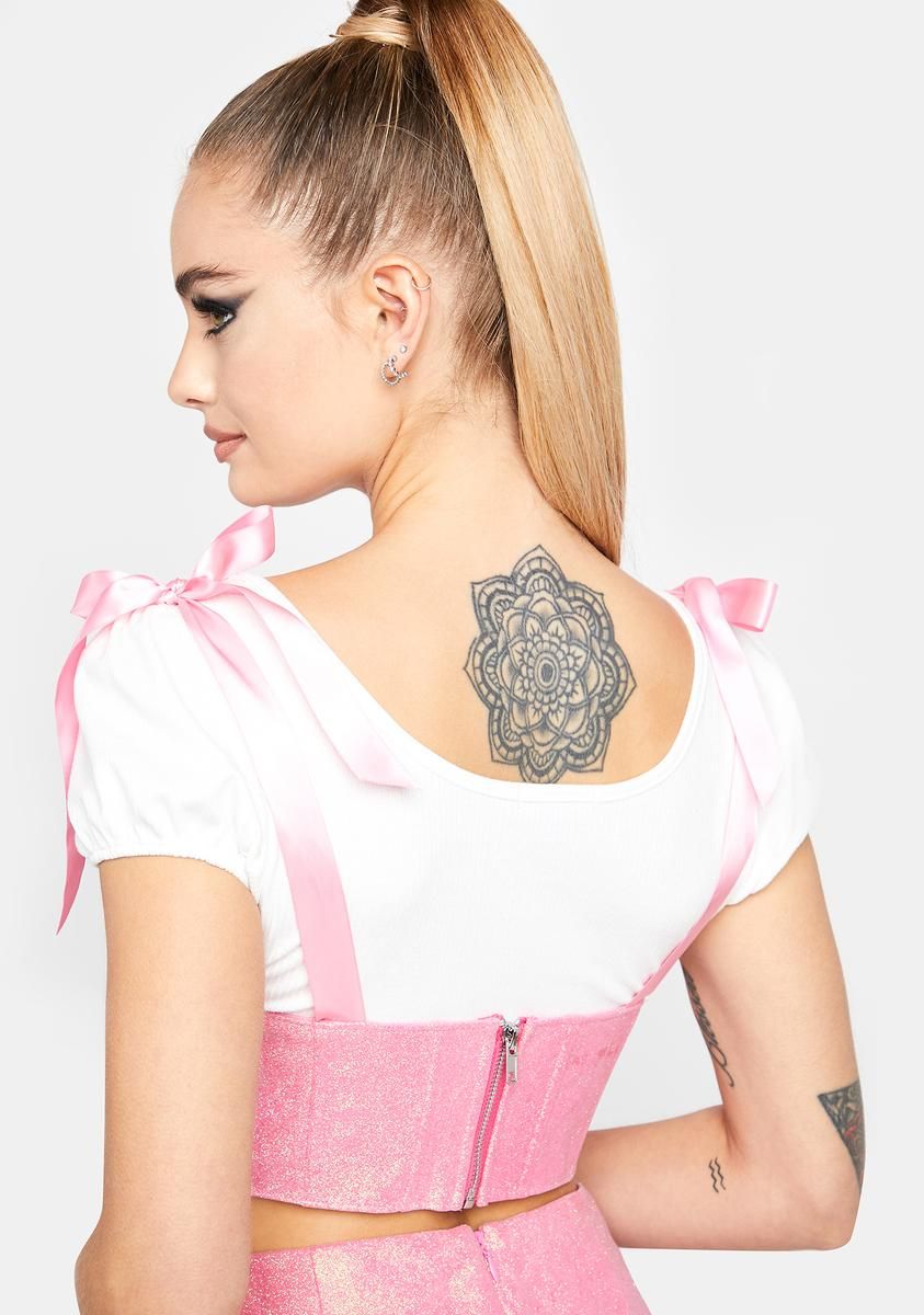 Twinkle Kiss Glitter Underbust Corset sold by Dolls Kill product image thumbnail 4