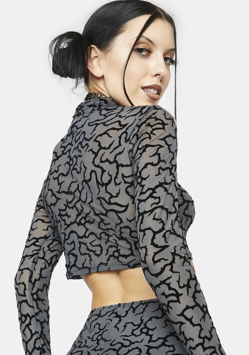 Tattoo Flock Ribus Long Sleeve Top sold by Dolls Kill product image thumbnail 4