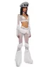 Saints & Sinners Fishnet Flare Pants sold by Dolls Kill