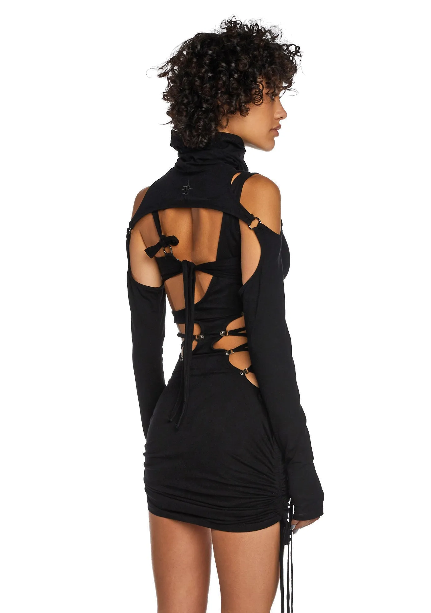 Replay Cut Out Lace Up Dress Set - Black sold by Dolls Kill product image thumbnail 4