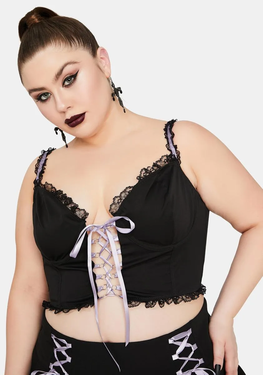 Plus Of Minxes And Men Lace Up Bustier Top sold by Dolls Kill product image thumbnail 2