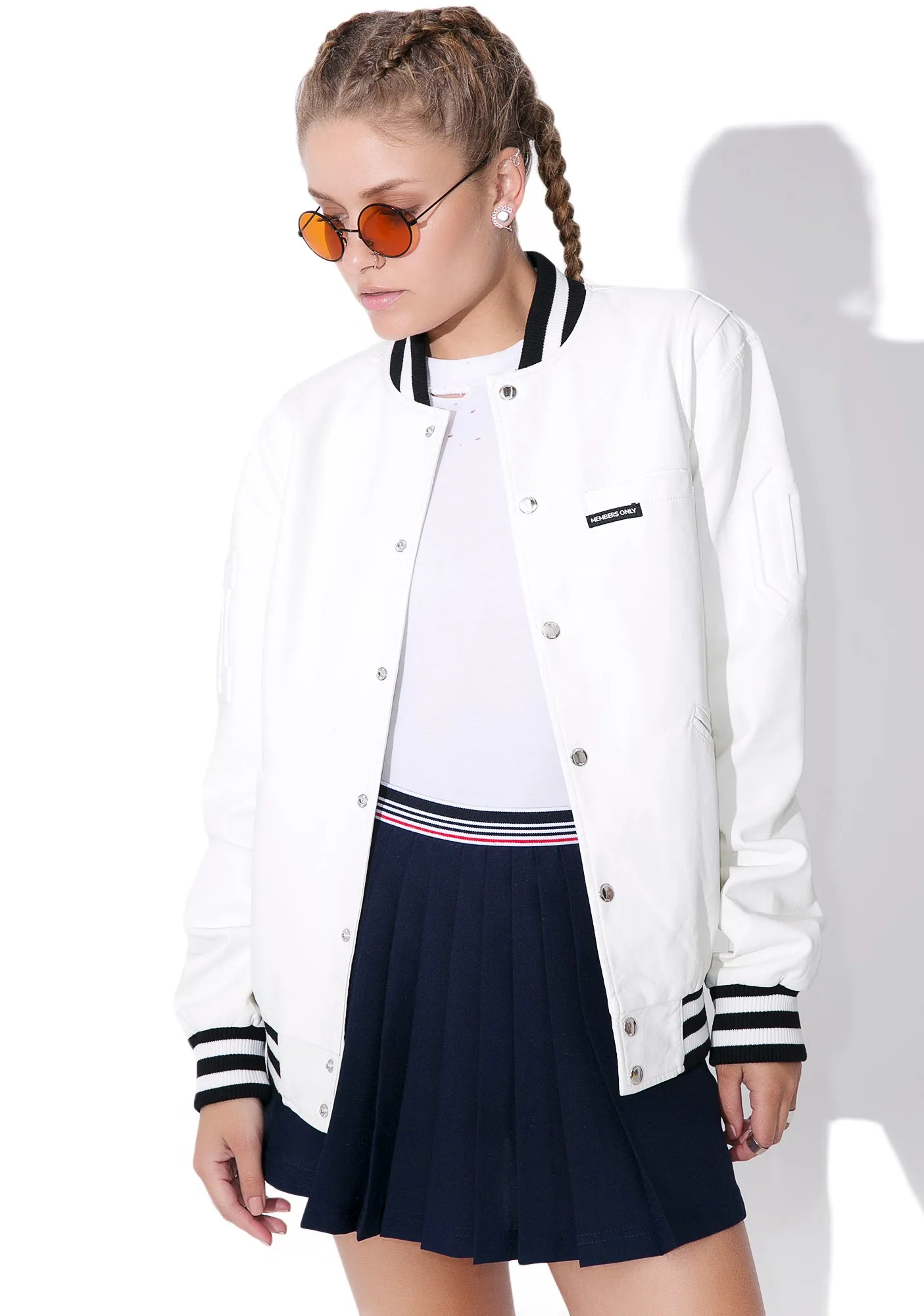 Bleeker Varsity Jacket sold by Dolls Kill product image thumbnail 2