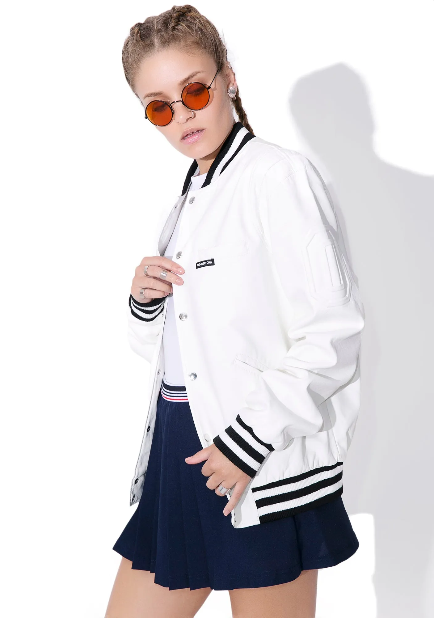 Bleeker Varsity Jacket sold by Dolls Kill product image thumbnail 3
