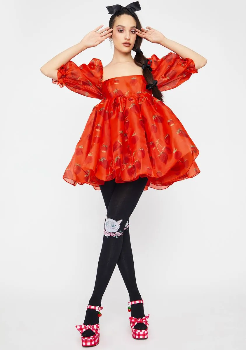 The Strawberry Puff Dress sold by Dolls Kill product image thumbnail 3
