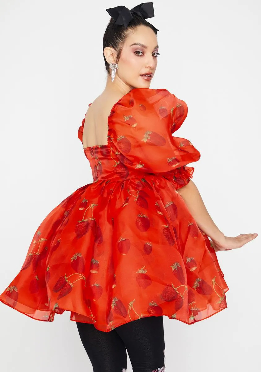 The Strawberry Puff Dress sold by Dolls Kill product image thumbnail 4