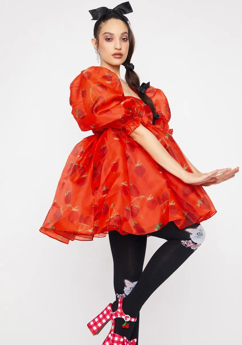 The Strawberry Puff Dress sold by Dolls Kill product image thumbnail 2