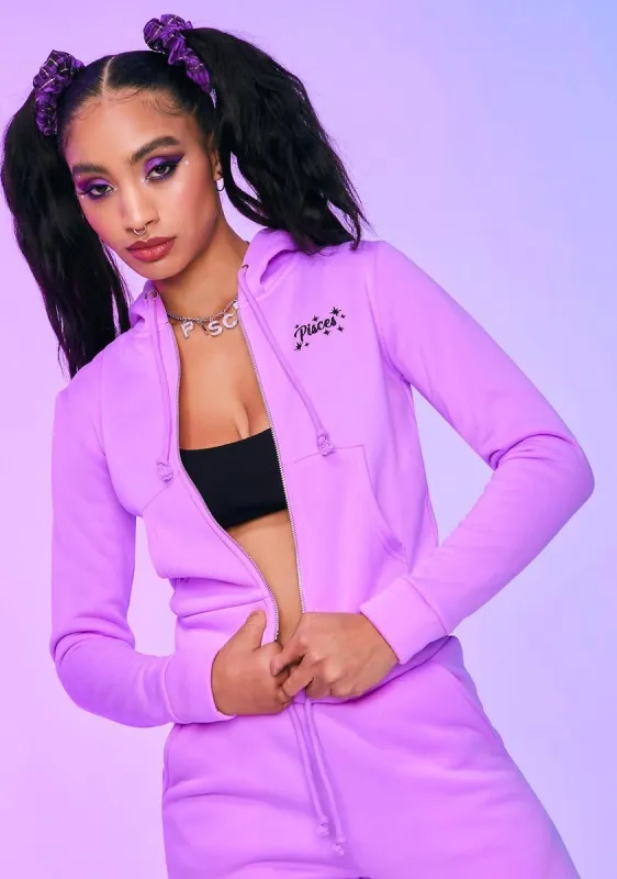 Psychic Player Pisces Zip-Up Hoodie sold by Dolls Kill