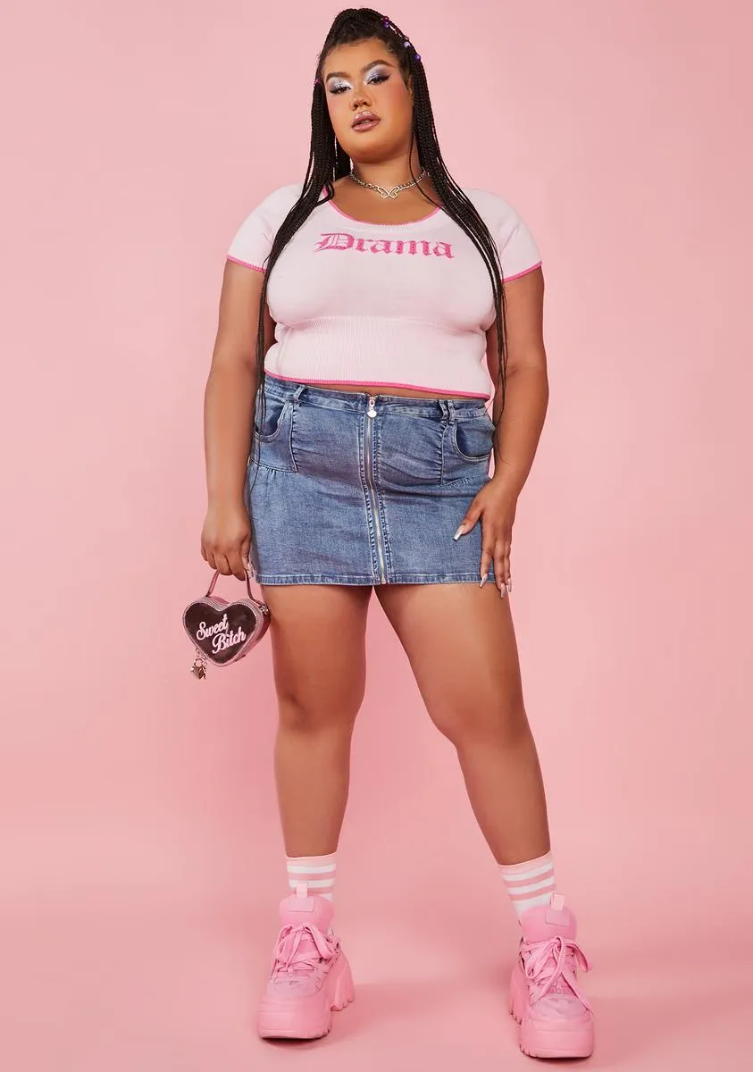 Plus Orientation Weekend Denim Skirt sold by Dolls Kill product image thumbnail 3