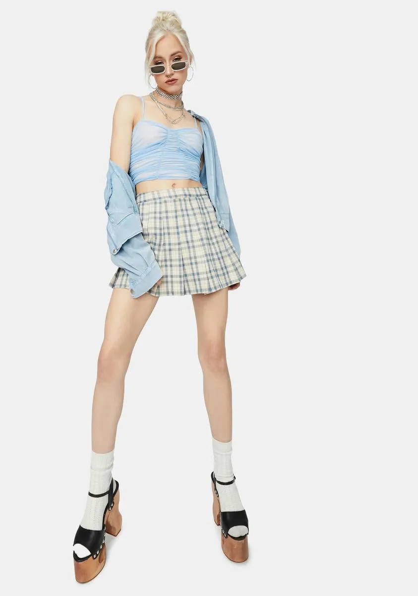 Berry Popular Page Sheer Ruched Crop Top sold by Dolls Kill product image thumbnail 3