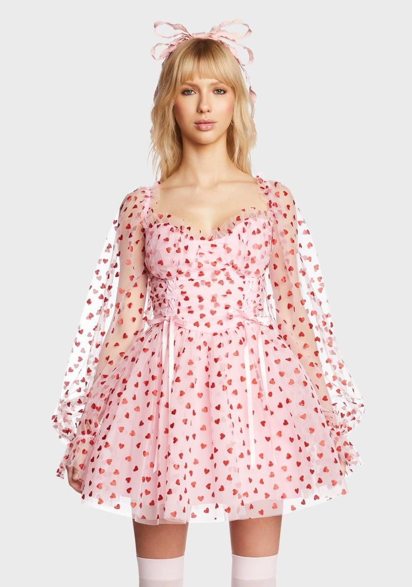 Heavenly Affair Babydoll Dress - Pink sold by Dolls Kill