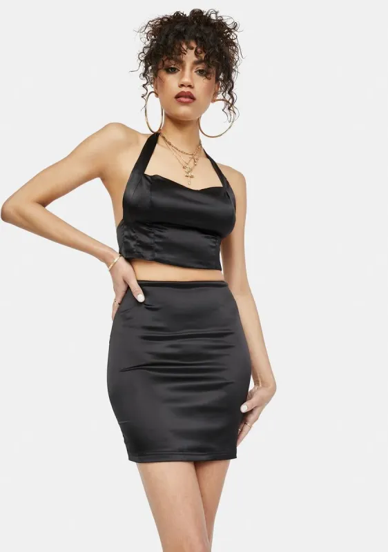 That Good Night Satin Skirt Set sold by Dolls Kill
