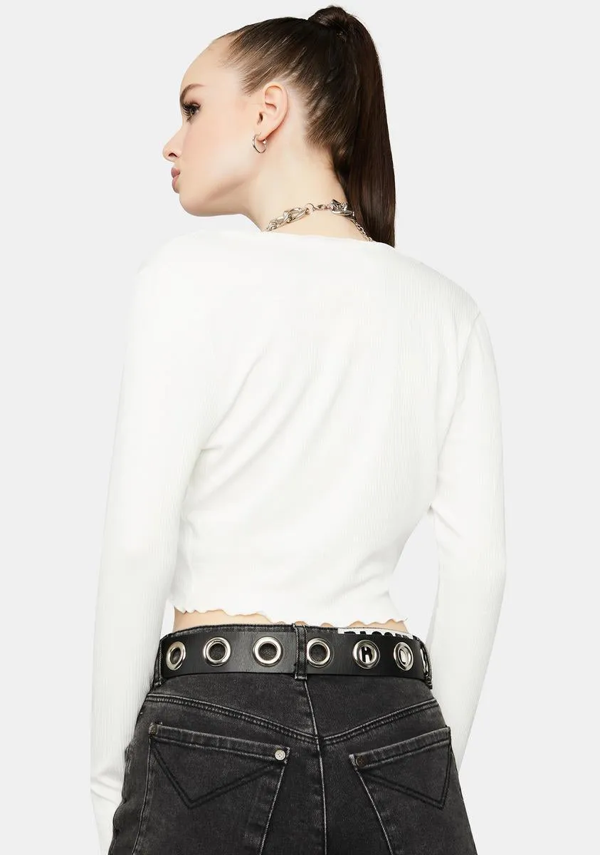 Chill On And Poppin' Tie Front Crop Top sold by Dolls Kill product image thumbnail 4