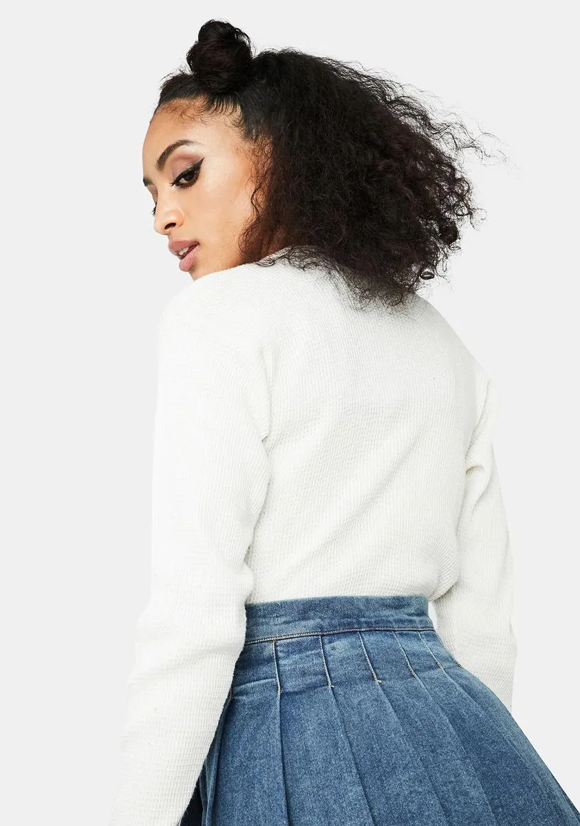 Indigo Daring Denim Pleated Skirt sold by Dolls Kill product image thumbnail 4