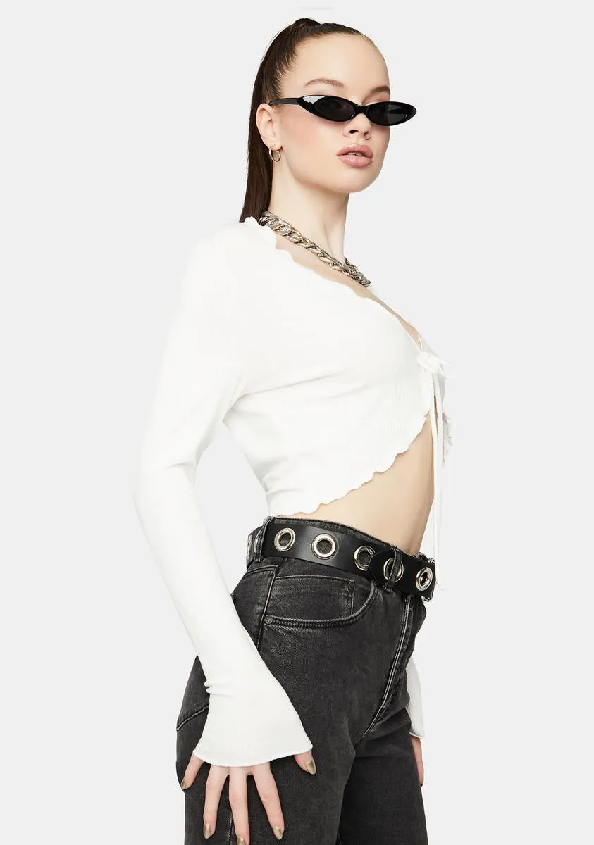 Chill On And Poppin' Tie Front Crop Top sold by Dolls Kill product image thumbnail 2