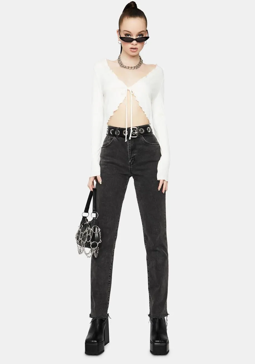 Chill On And Poppin' Tie Front Crop Top sold by Dolls Kill product image thumbnail 3