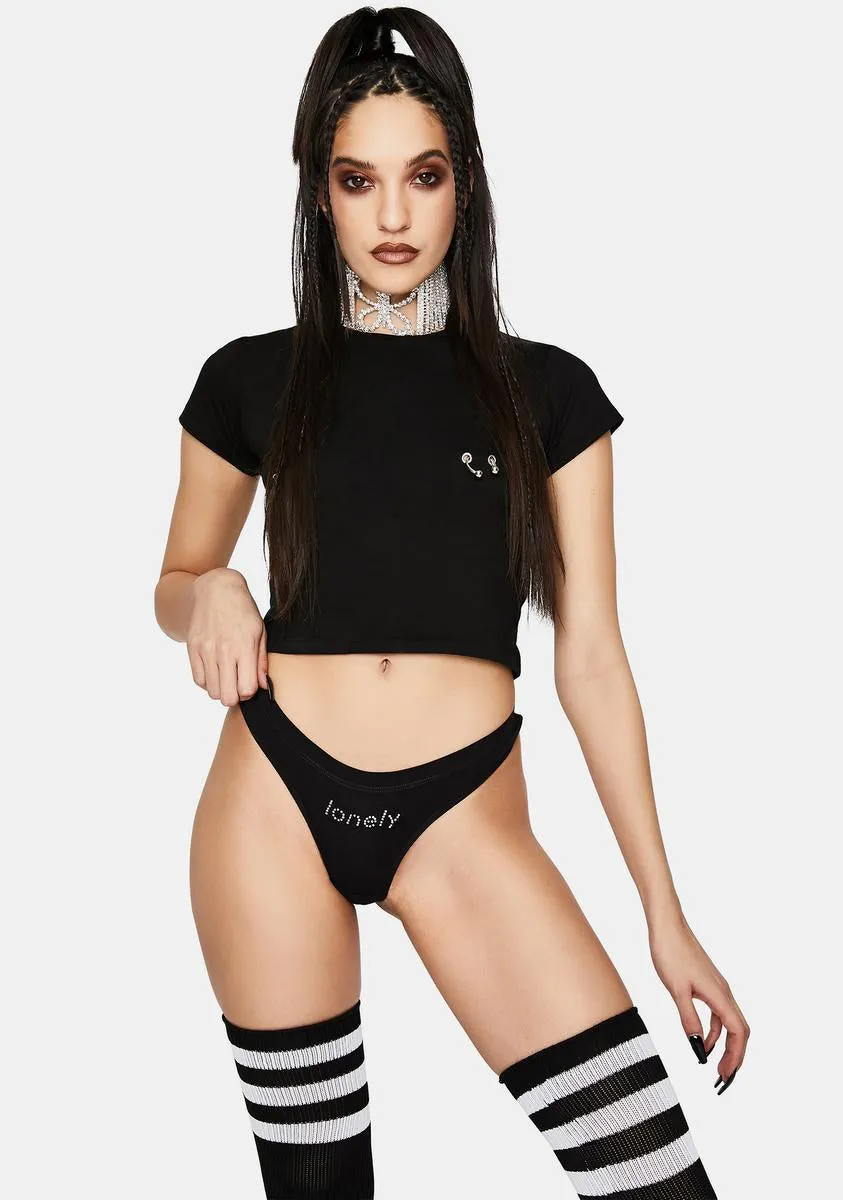 Lonely Rhinestone Thong sold by Dolls Kill product image thumbnail 2