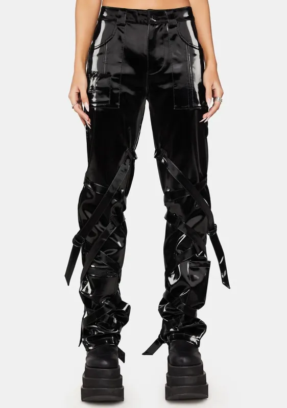 Modulation Liquid Velvet Strappy Pants sold by Dolls Kill