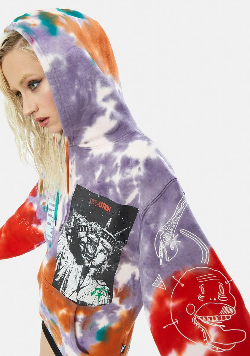 Liveution Magic 4 Resistance Tie Dye Hoodie sold by Dolls Kill product image thumbnail 2