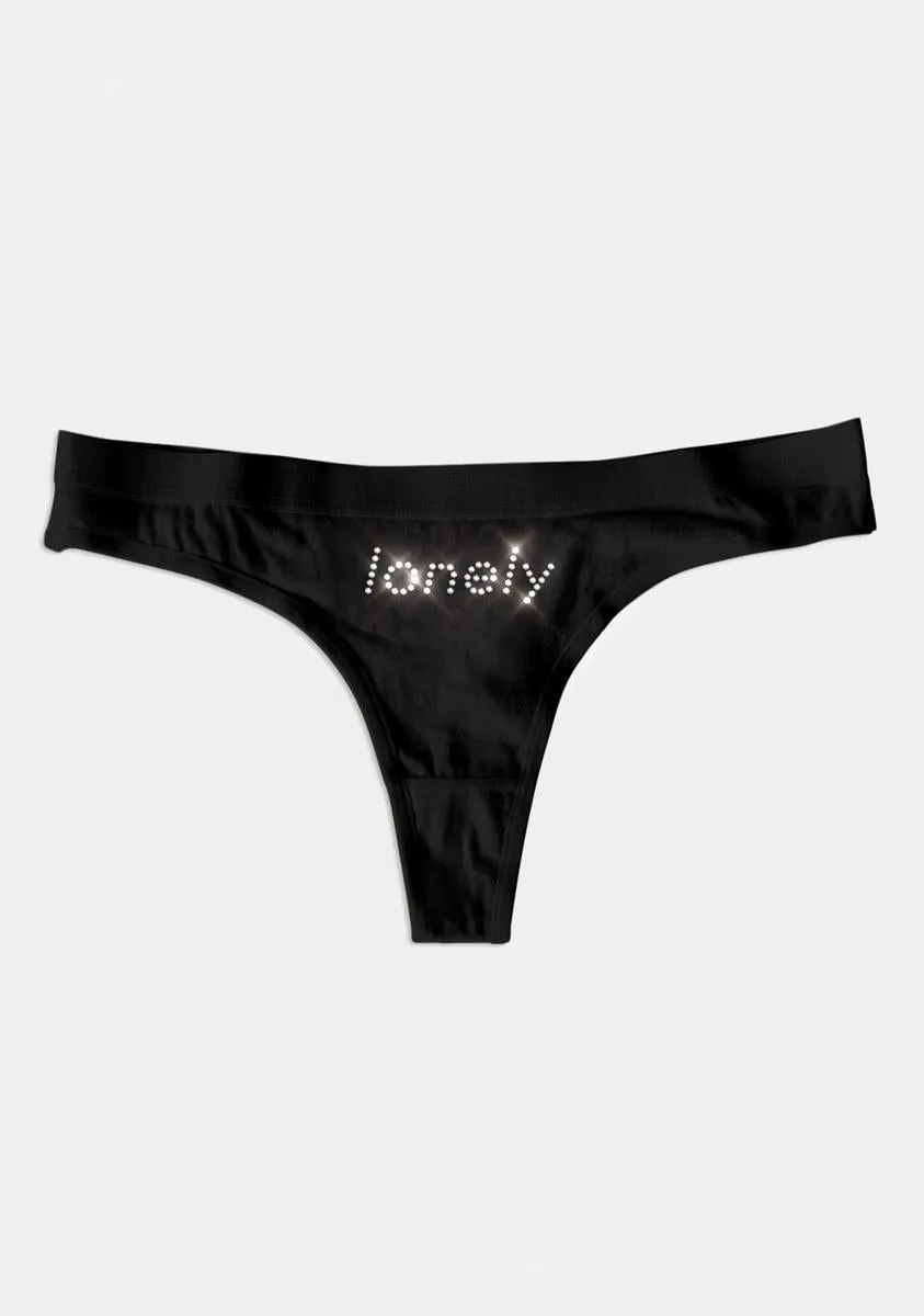 Lonely Rhinestone Thong sold by Dolls Kill