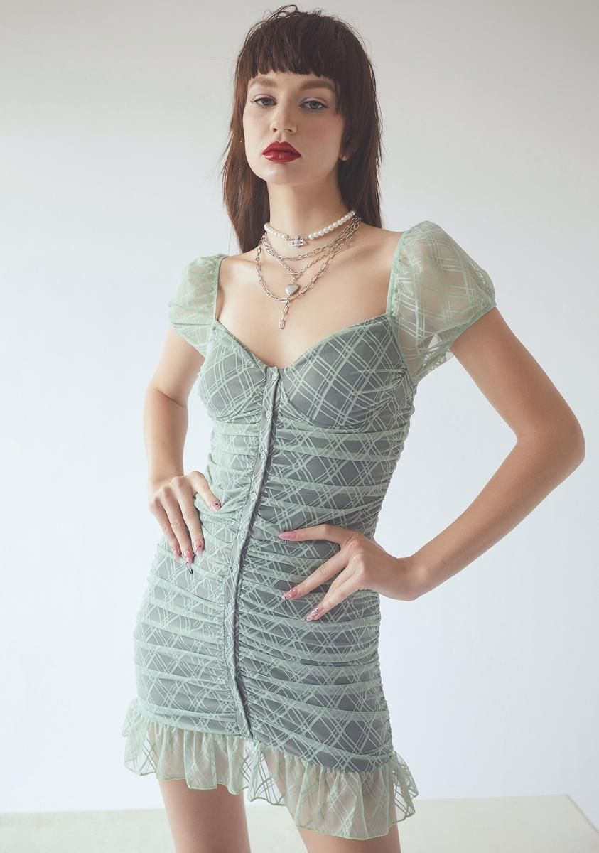 Come N Get It Plaid Overlay Mini Dress sold by Dolls Kill