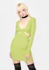 Avocado Cut Out Mini Dress sold by Dolls Kill