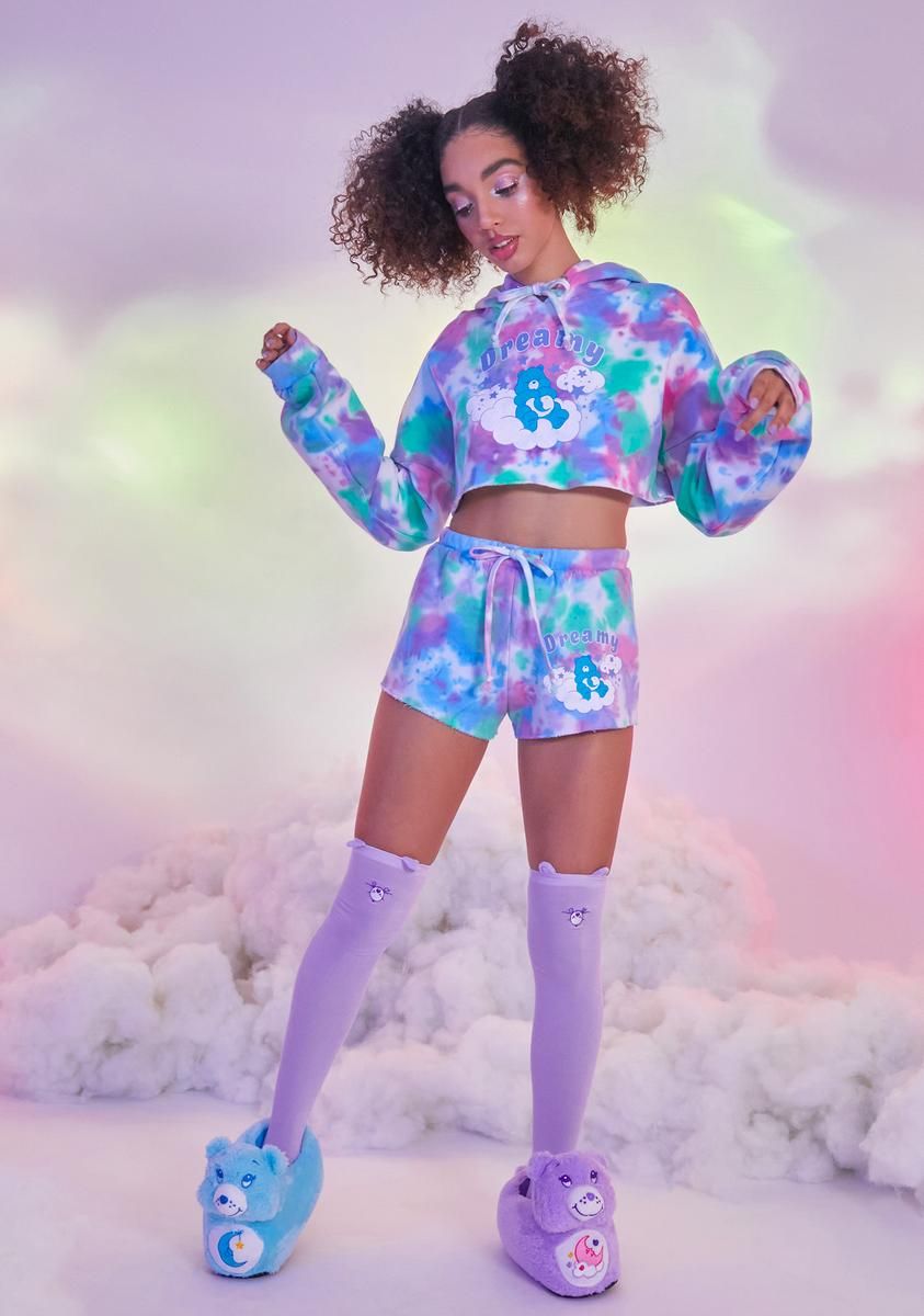 L.U.V. Luv You Cropped Tie Dye Hoodie sold by Dolls Kill product image thumbnail 3