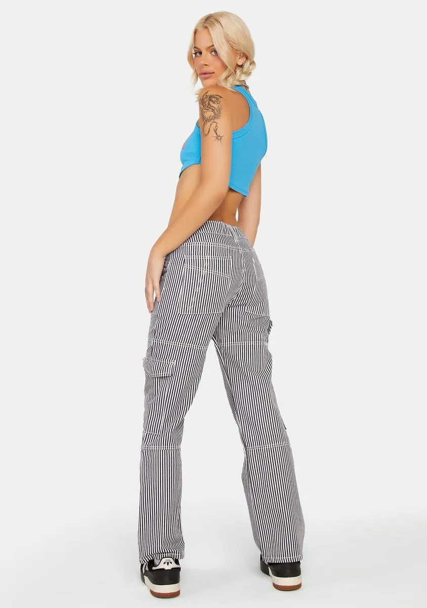 Stripe Out Cargo Pants sold by Dolls Kill product image thumbnail 4