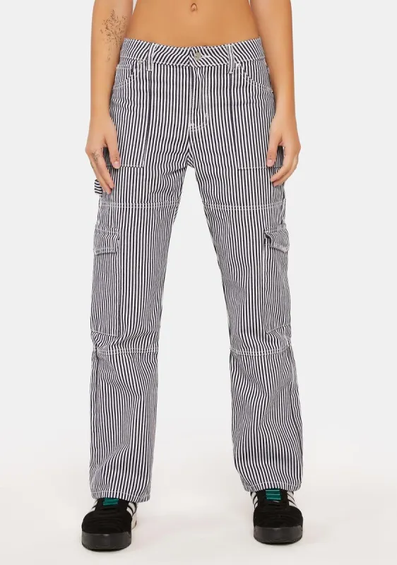 Stripe Out Cargo Pants sold by Dolls Kill