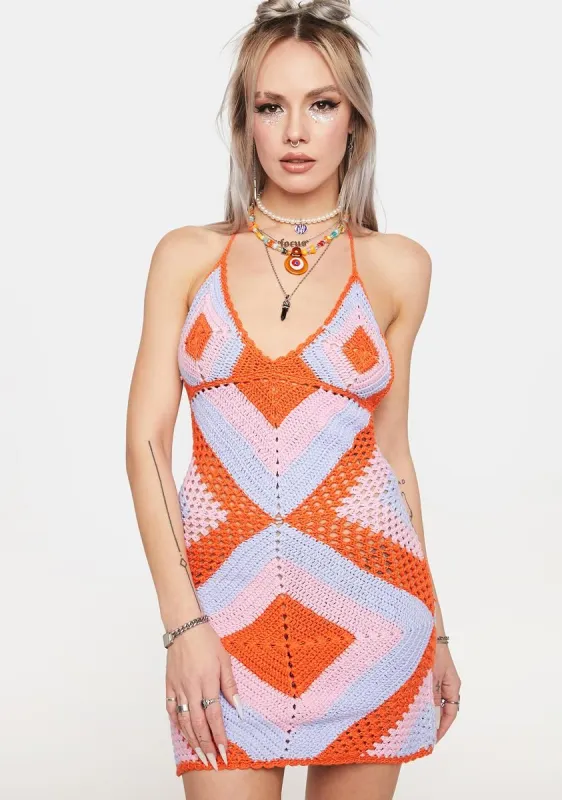 Always Daydreaming Crochet Dress sold by Dolls Kill