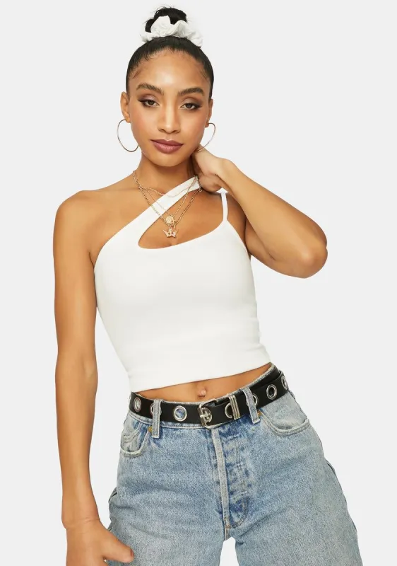 Chill Location Sent Asymmetrical Crop Top sold by Dolls Kill