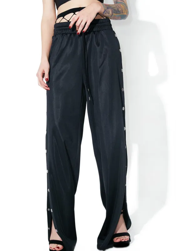 Scary Wannabe Snap Track Pants sold by Dolls Kill