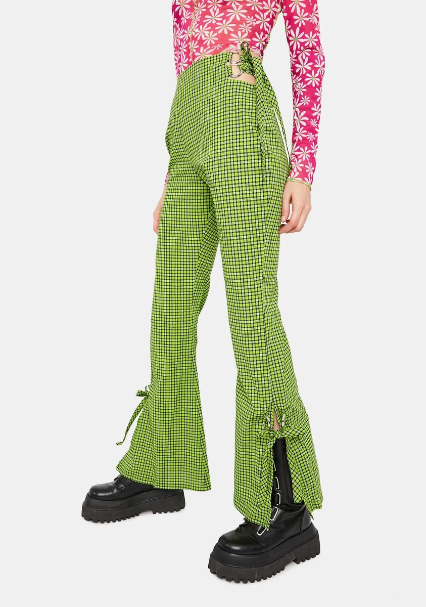 Trademark Gingham Flare Pants sold by Dolls Kill product image thumbnail 2