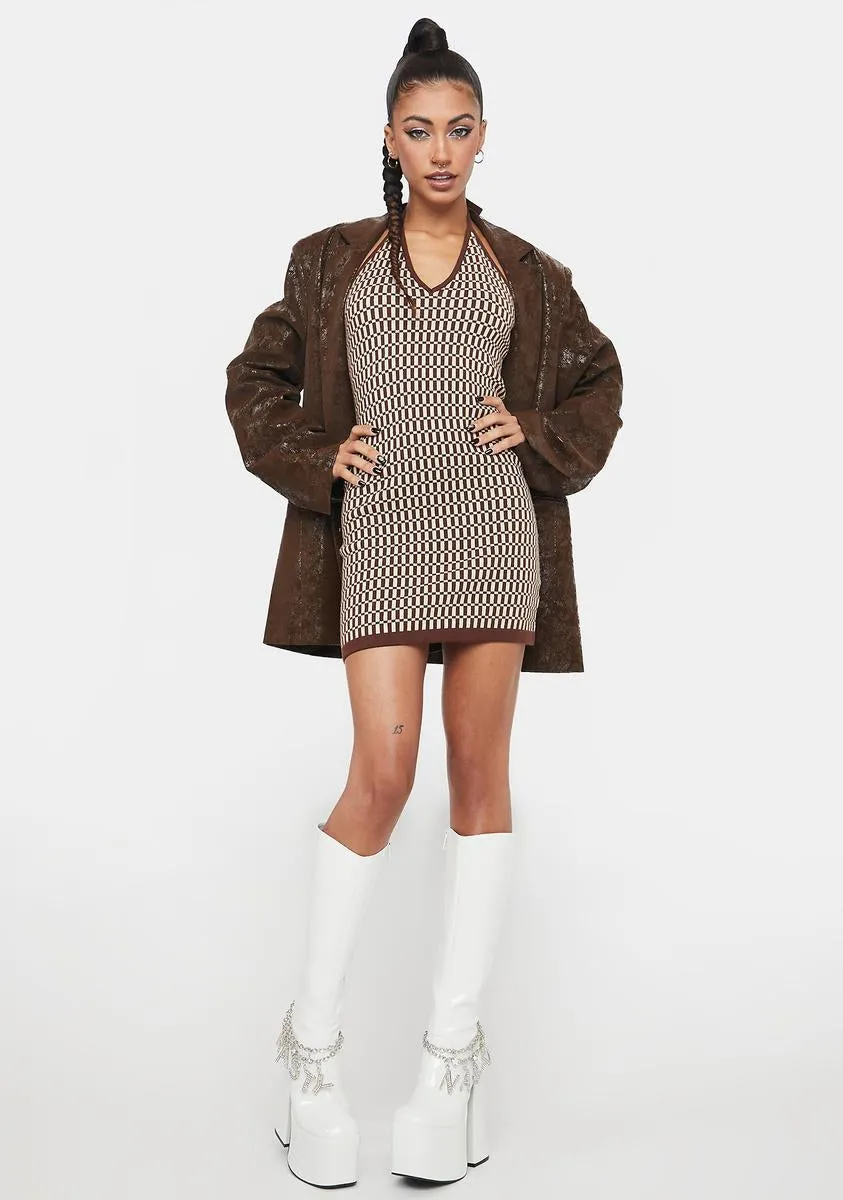 Morning Social Knit Halter Dress sold by Dolls Kill product image thumbnail 3