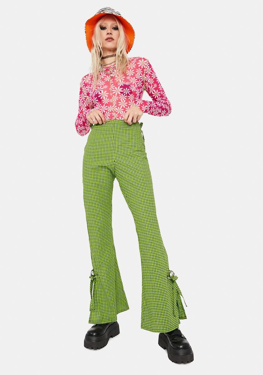 Trademark Gingham Flare Pants sold by Dolls Kill product image thumbnail 3