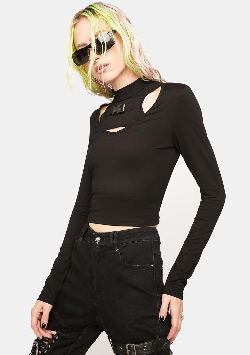 Punk Function Cut Out Long Sleeve Top sold by Dolls Kill product image thumbnail 2