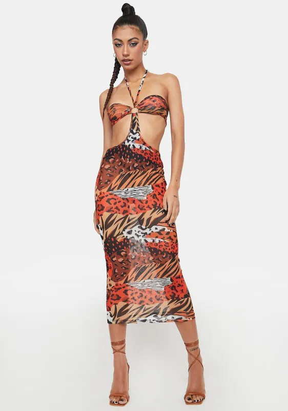 Animal In Me Midi Dress sold by Dolls Kill