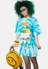 Smiley Sketch Basketball Bear Tie Dye Graphic Tee sold by Dolls Kill