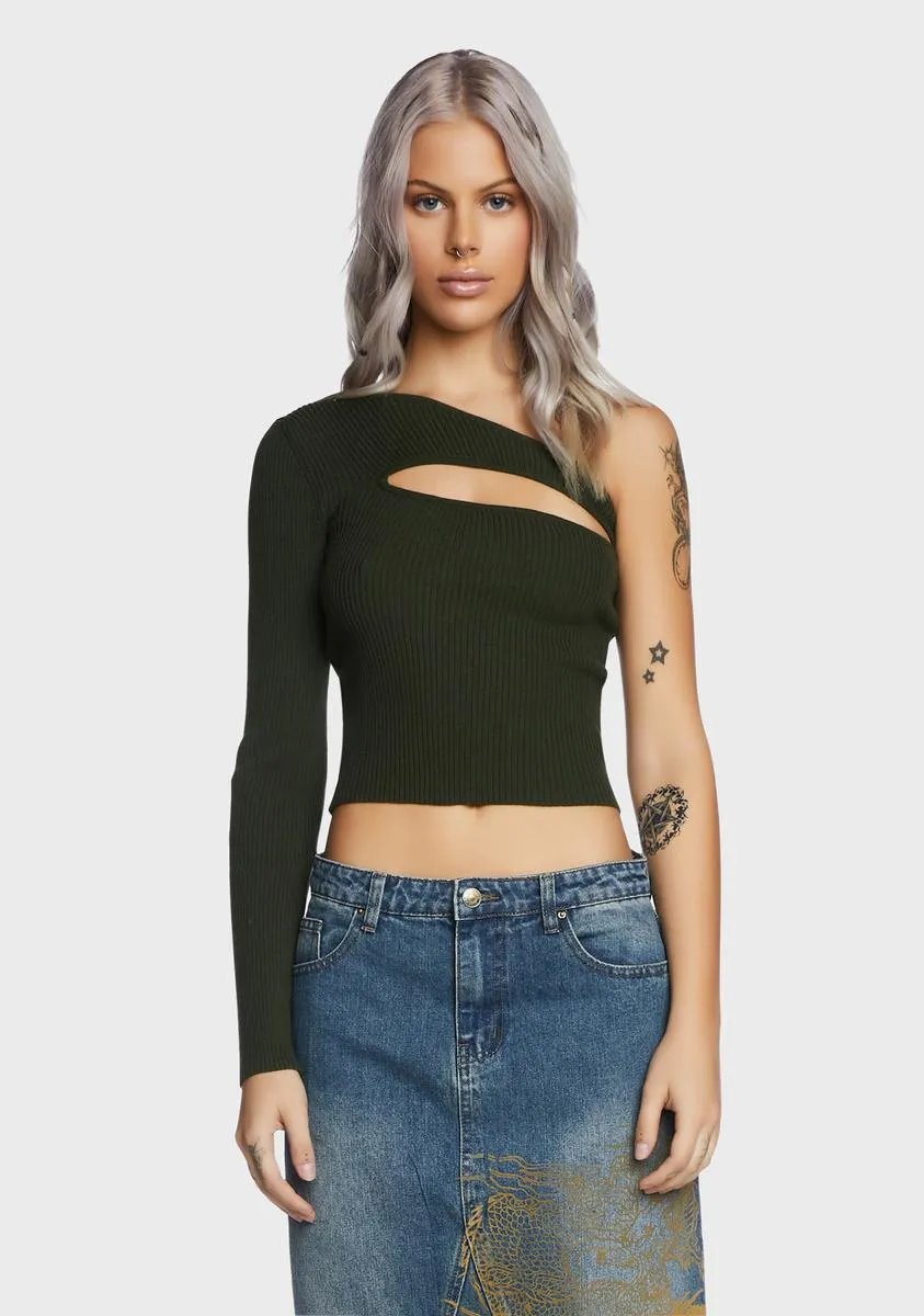 Forest Early Aughts One Shoulder Top sold by Dolls Kill